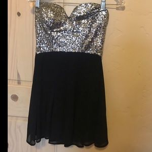 Black and silver party dress